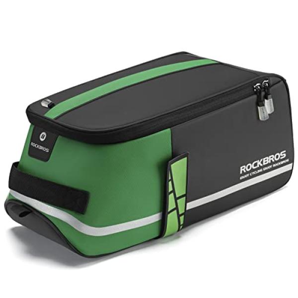 ROCKBROS | Gepäckträgertasche – Wasserdichte 9L Fahrradtasche mit Regenschutz und Schultergurt, in Schwarz